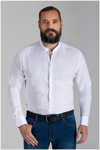 100% Leinenhemd von Plusman