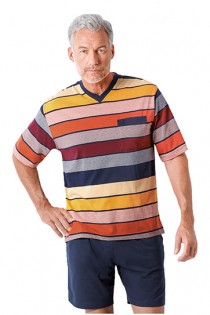 Gestreifter kurzer Pyjama von Hajo
